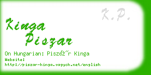 kinga piszar business card